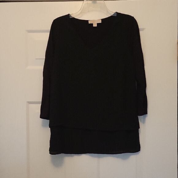 Michael Kors Tops - Michael Kors Black Blouse Size S 3/4 Sleeve Tunic